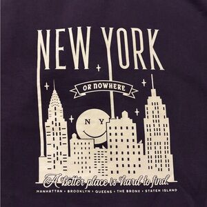 New York or Nowhere brown crew neck sweatshirt